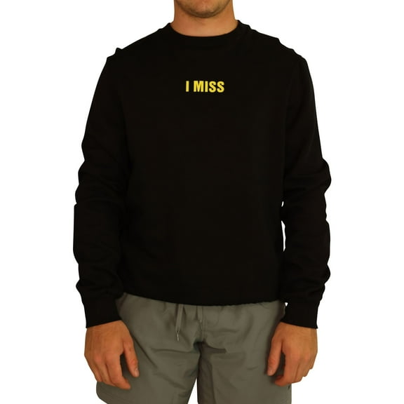 Elevenparis Mens I Miss Sweatshirt, Black, Small