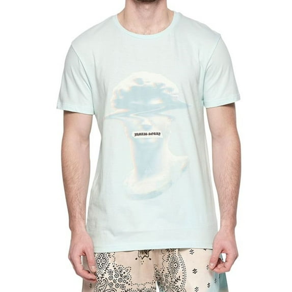 Elevenparis Mens Jamals Sorry Graphic T-Shirt, Blue, Large