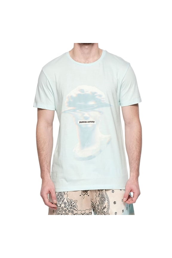 Elevenparis Mens Jamals Sorry Graphic T-Shirt, Blue, Medium