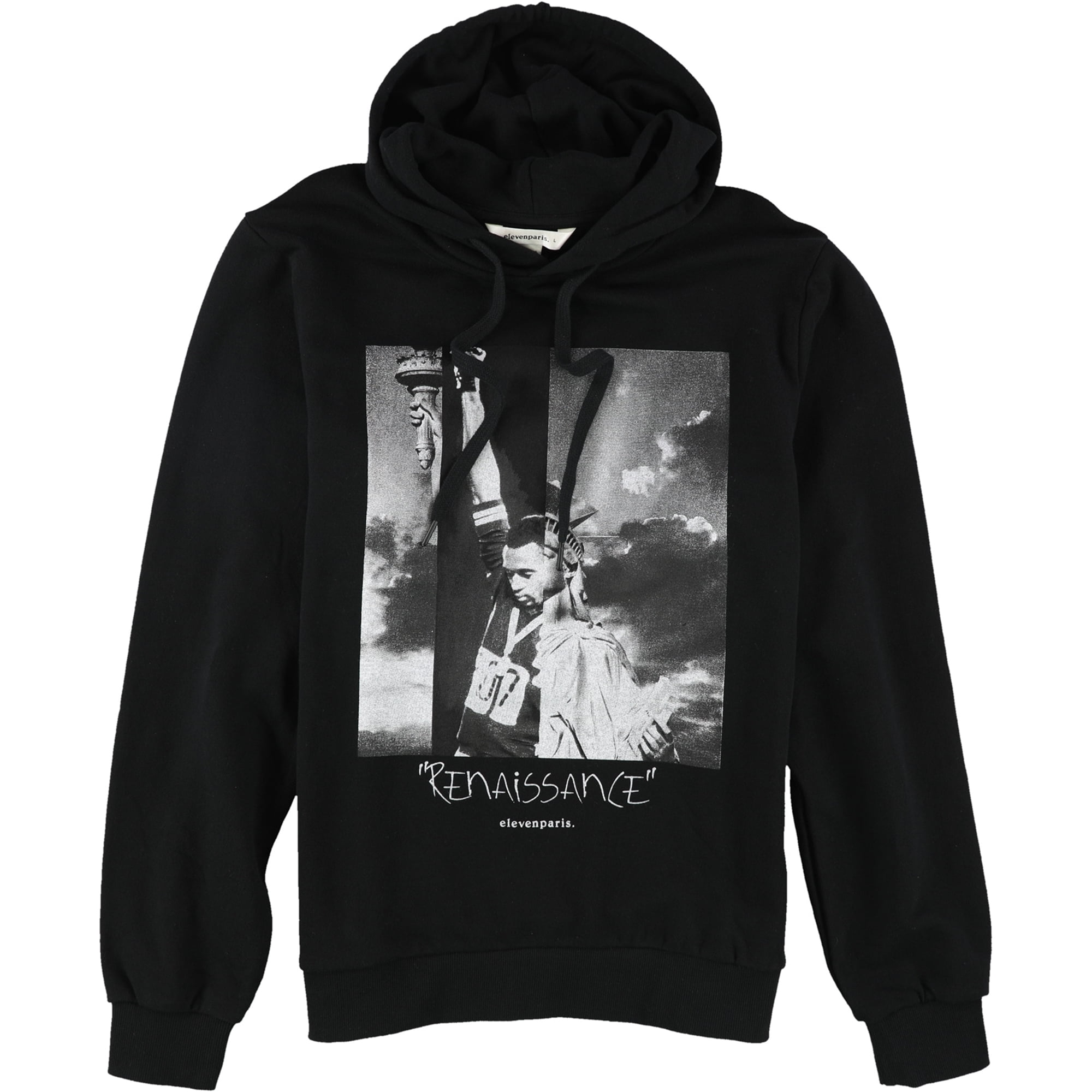 Elevenparis Mens Catch Me If You Can Hoodie Sweatshirt, Black