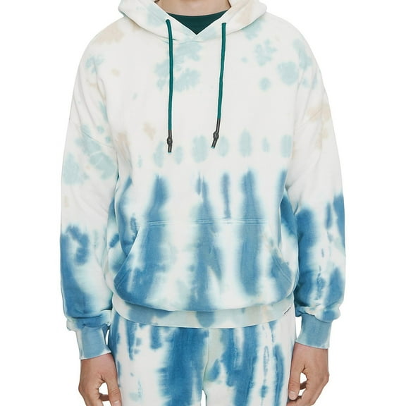 Elevenparis Mens Marble Hoodie Sweatshirt, Multicoloured, Large