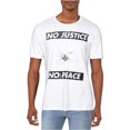 thumbnail image 1 of Elevenparis Mens No Justice No Peace Graphic T-Shirt, White, X-Large, 1 of 1