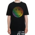 thumbnail image 1 of Elevenparis Mens Ombre Smiley Graphic T-Shirt, Black, Large, 1 of 1