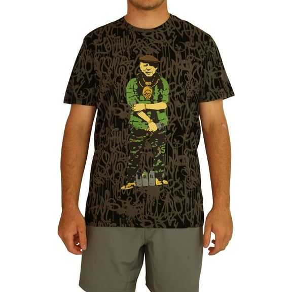 Elevenparis Mens Pablo Graphic T-Shirt, Black, Large