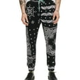 thumbnail image 1 of Elevenparis Mens Paisley Casual Jogger Pants, Black, Medium, 1 of 2