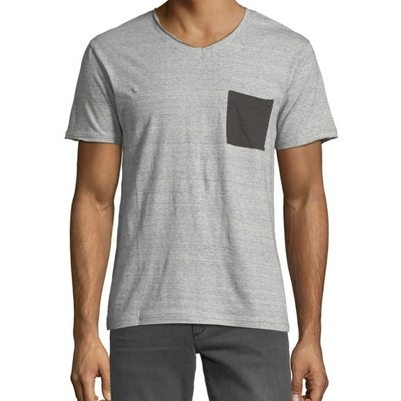 Elevenparis Mens Pocket Basic T-Shirt, Grey, XX-Large