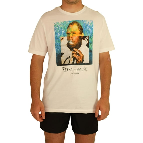 Elevenparis Mens Renaissance Graphic T-Shirt, White, Large