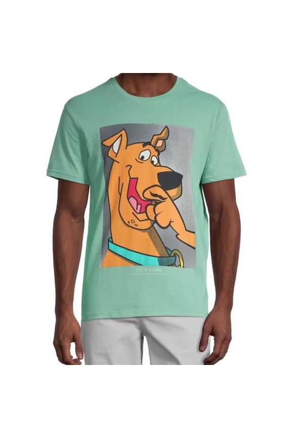 Elevenparis Mens Scooby Doo Graphic T-Shirt, Green, Large