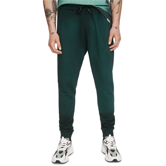 Elevenparis Mens Solid Casual Jogger Pants, Green, XX-Large