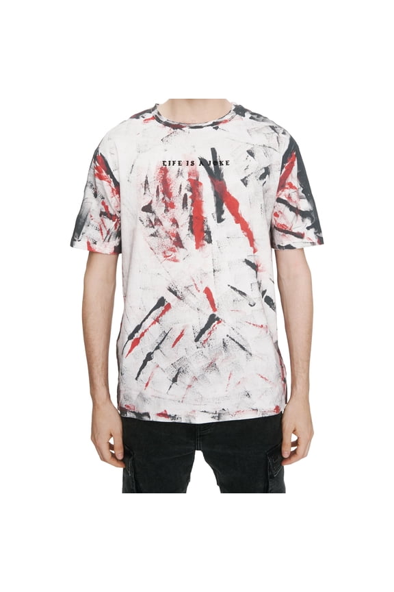 Elevenparis Mens Splatter Graphic T-Shirt, Multicoloured, Small