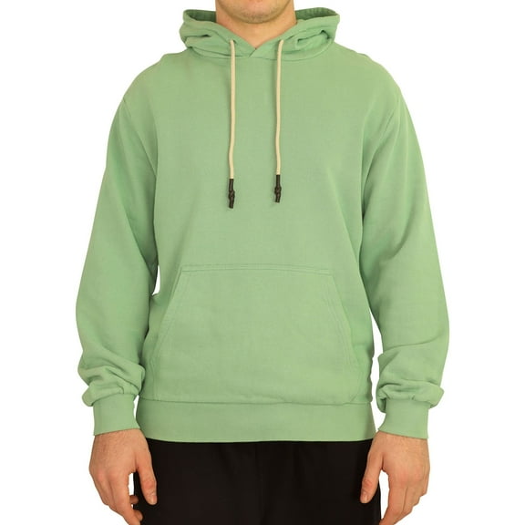 Elevenparis Mens Statement Hoodie Sweatshirt, Green, Medium