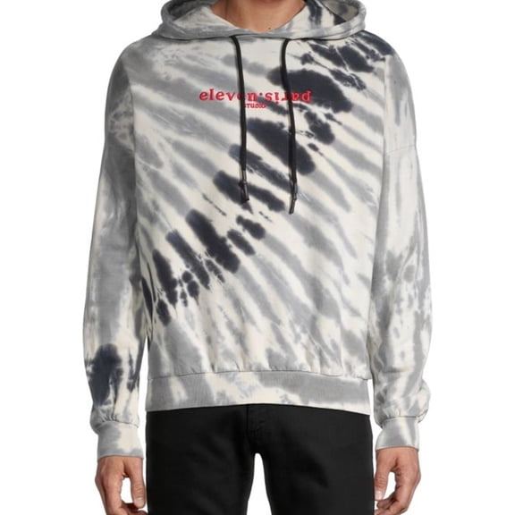 Elevenparis Mens Tie Dye Hoodie Sweatshirt, Multicoloured, Small