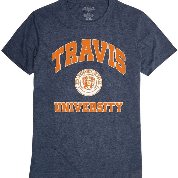 Elevenparis Mens Travis University Graphic T-Shirt, Blue, XX-Large