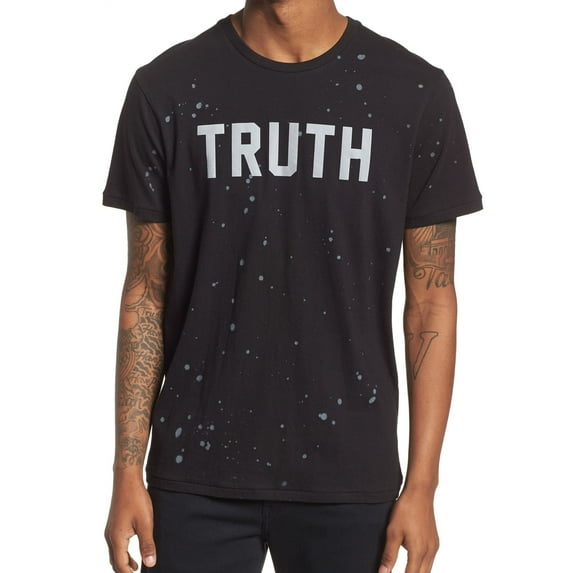 Elevenparis Mens Truth Graphic T-Shirt, Black, Medium