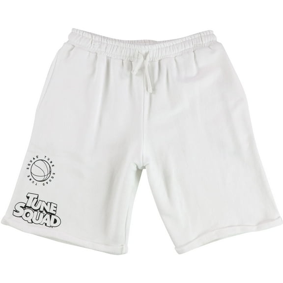 Elevenparis Mens Tune Squad Casual Walking Shorts, White, X-Large