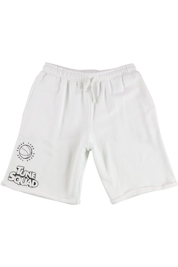 Elevenparis Mens Tune Squad Casual Walking Shorts, White, X-Large