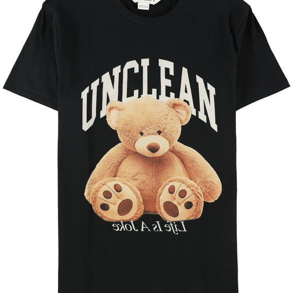Elevenparis Mens Unclean Graphic T-Shirt, Black, Medium