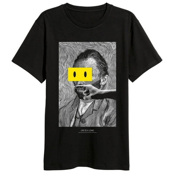 Elevenparis Mens Van Gogh Graphic T-Shirt, Black, XX-Large