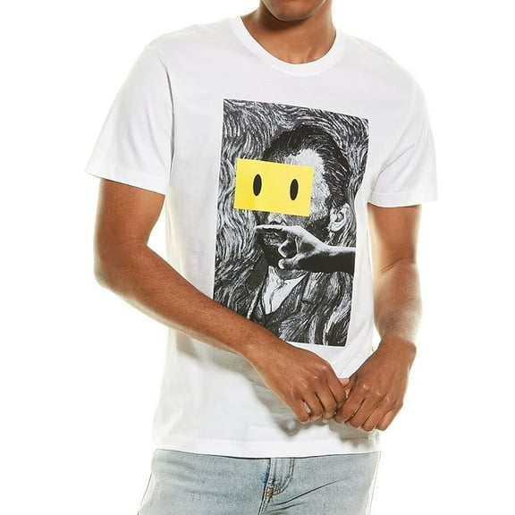Elevenparis Mens Van Gogh Graphic T-Shirt, White, Medium