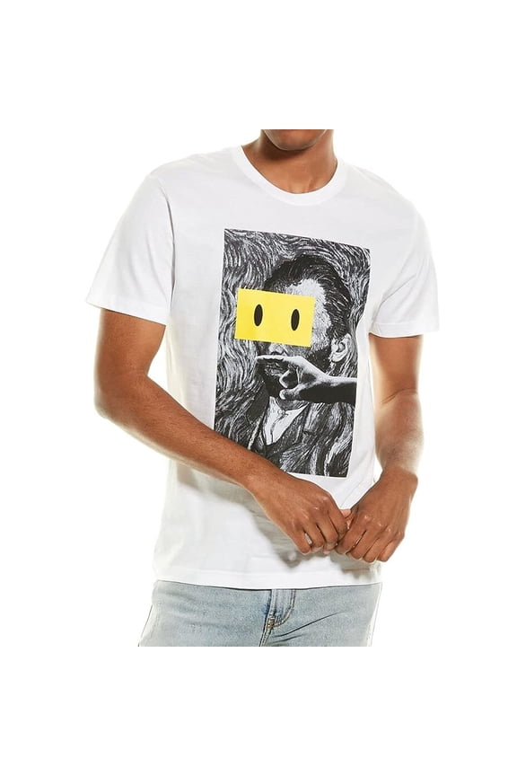 Elevenparis Mens Van Gogh Graphic T-Shirt, White, X-Large