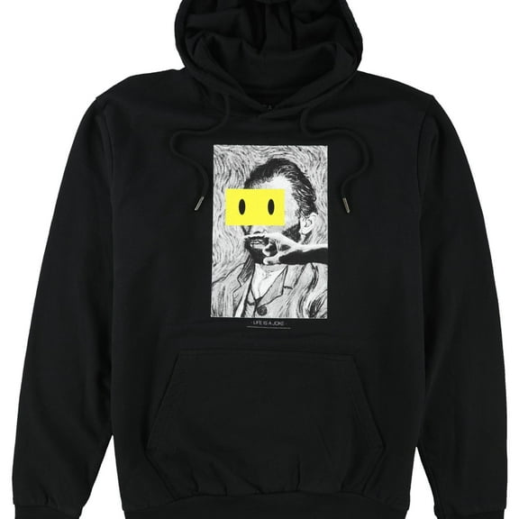 Elevenparis Mens Van Gogh Hoodie Sweatshirt, Black, Medium