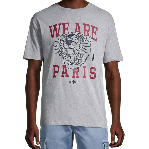 Elevenparis Mens We Are Paris Graphic T-Shirt, Grey, Medium