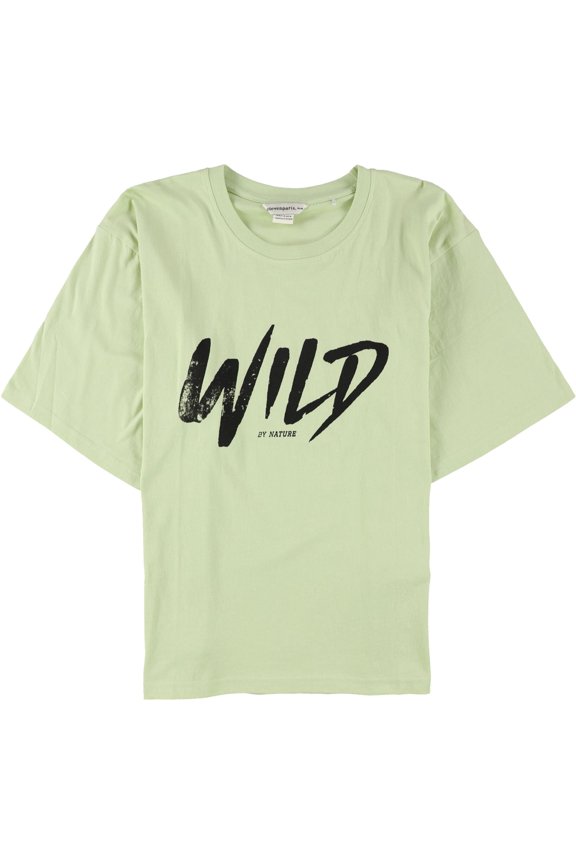 Elevenparis Mens Wild By Nature Graphic T-Shirt, Green, Medium