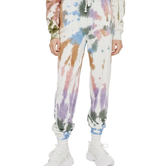 Elevenparis Womens Tie Dye Casual Sweatpants, Multicoloured, Small