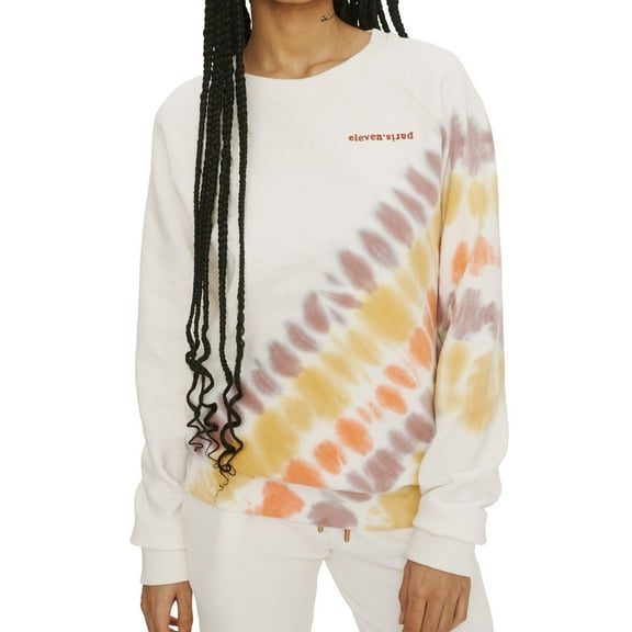 Elevenparis Womens Tie Dye Sweatshirt, Pink, Medium