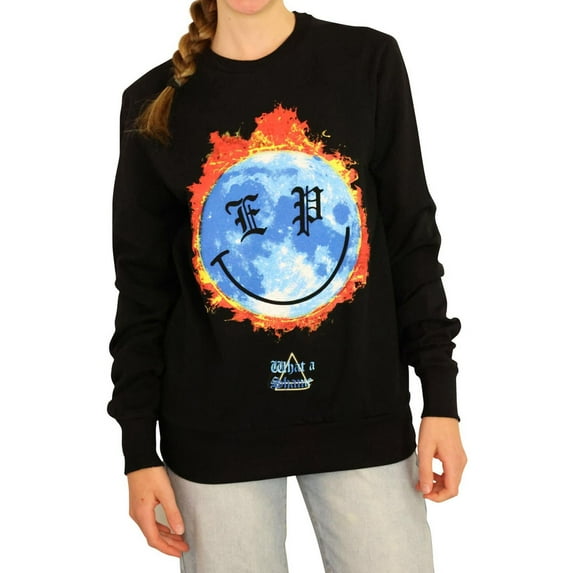 Elevenparis Womens What A Shame Sweatshirt, Black, Small