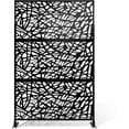 thumbnail image 1 of Elevens Decorative Outdoor Privacy Screen Panels,Metal Material Patio Screen, Divider with Stand for Garden Backyard Free Standing(72''Hx47''W), 1 of 7