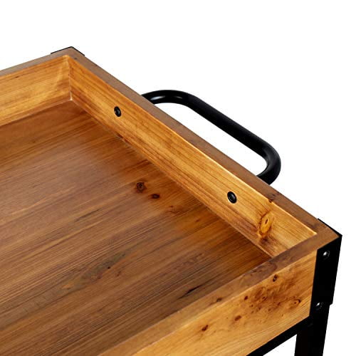 Elevens Kitchen Bar Serving Cart Rolling Utility Storage Trolley 3 Tier