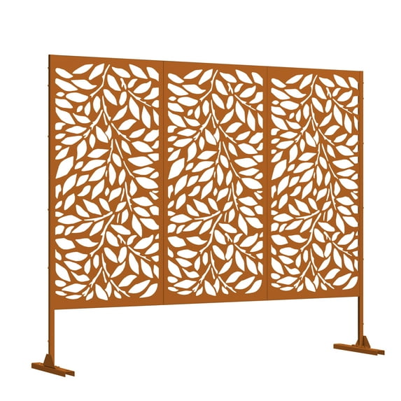 Elevens Spring Decorative Screen Brown 76"H x 47.2"L x 15.8"W