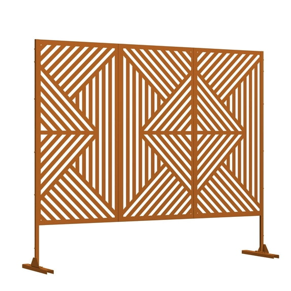 Lirago Zodiac Decorative Screen Brown 76"H x 47.2"L x 15.10"W