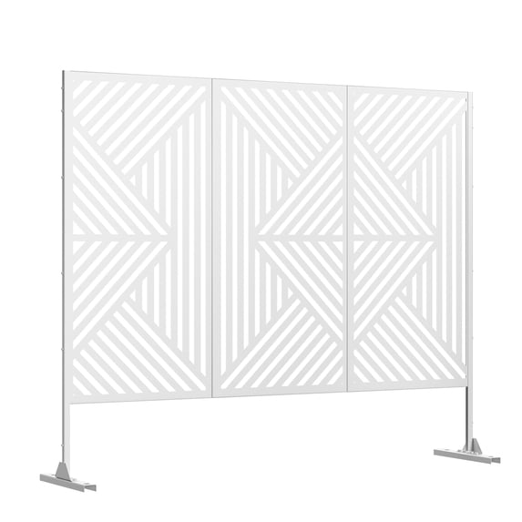 Lirago Zodiac Decorative Screen White 76"H x 47.2"L x 15.10"W