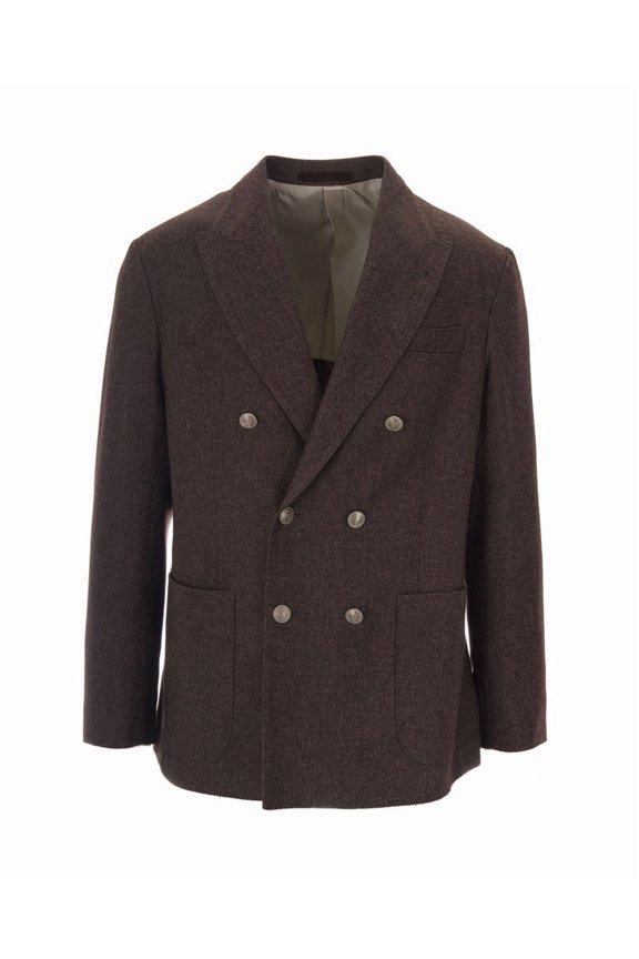Double-Breasted Jacket With Notch Lapel And Metallic Buttons (Men's)