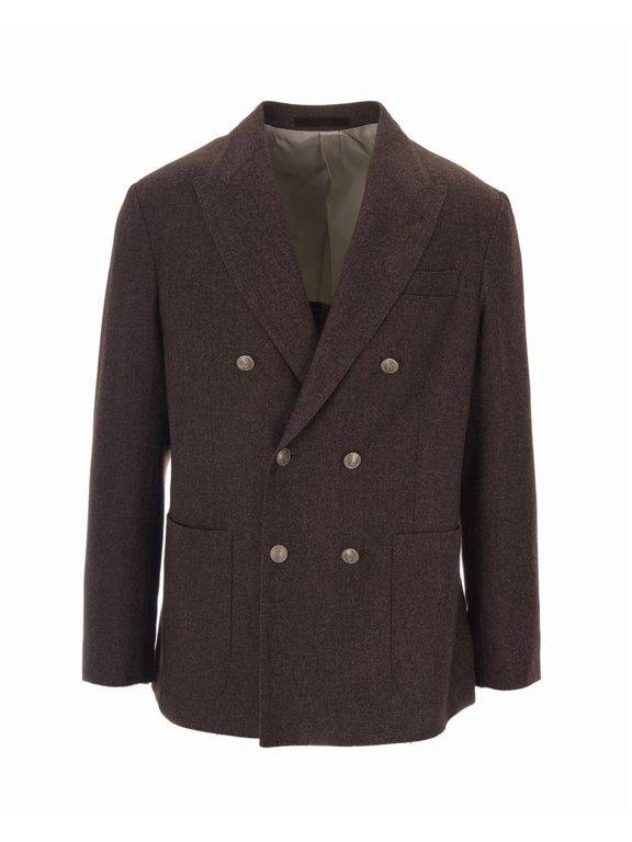 Double-Breasted Jacket With Notch Lapel And Metallic Buttons (Men's)