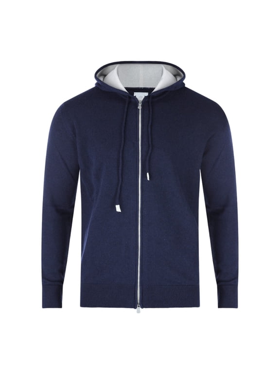 Navy Blue Zip-Up Hoodie (Men's)