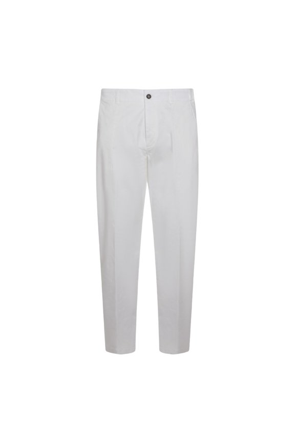 Straight-Leg White Trousers (Men's)