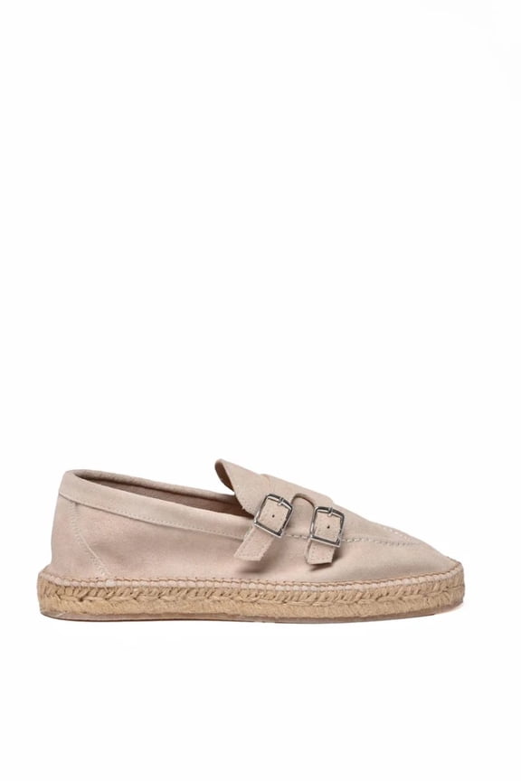 Suede Moccasin With Rope Heel - Beige Neutrals (Men's)