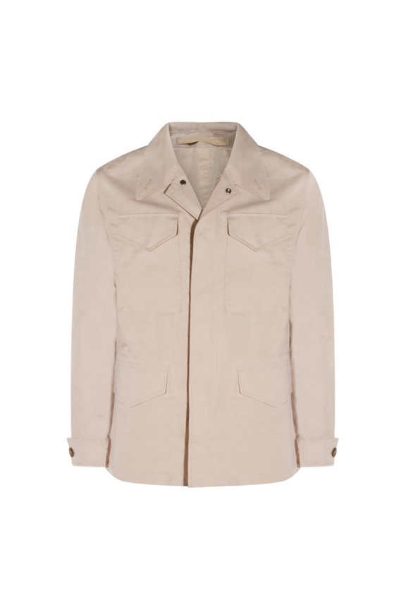 Tailored Sand Jacket With Structured Collar (Men's)
