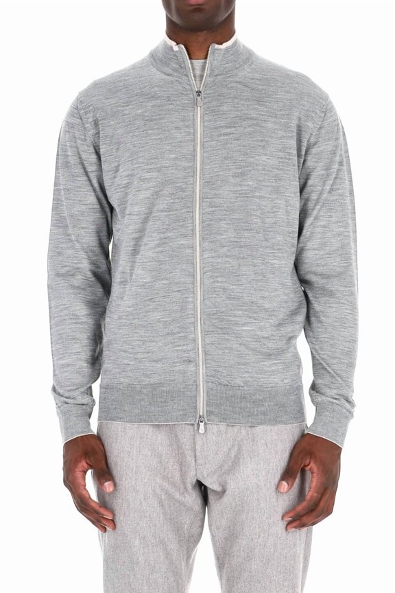 Wool-Silk Full-Zip Sweater (Men's)