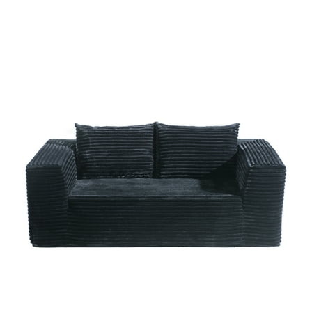 Elevon 71" Loveseat Sofa, Plush Corduroy 2-Seater Couch, Delivered in One Box, Deep Seat, No Assembly, Comfortable Sofa for Living Room, Bedroom, or Office