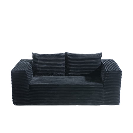 Elevon 71" Loveseat Sofa, Plush Corduroy 2-Seater Couch, Delivered in One Box, Deep Seat, No Assembly, Comfortable Sofa for Living Room, Bedroom, or Office
