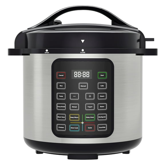 Elevon 8 QT Electric Pressure Canner 16-in-1 Multi Cooker Electric Canners for Pressure Canning Rice Cooker Digital Pressure Canner Stainless Steel