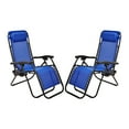 thumbnail image 1 of Elevon Adjustable Outdoor Zero Gravity Deck Recliner Lounge Chair, Blue, 2, 1 of 6