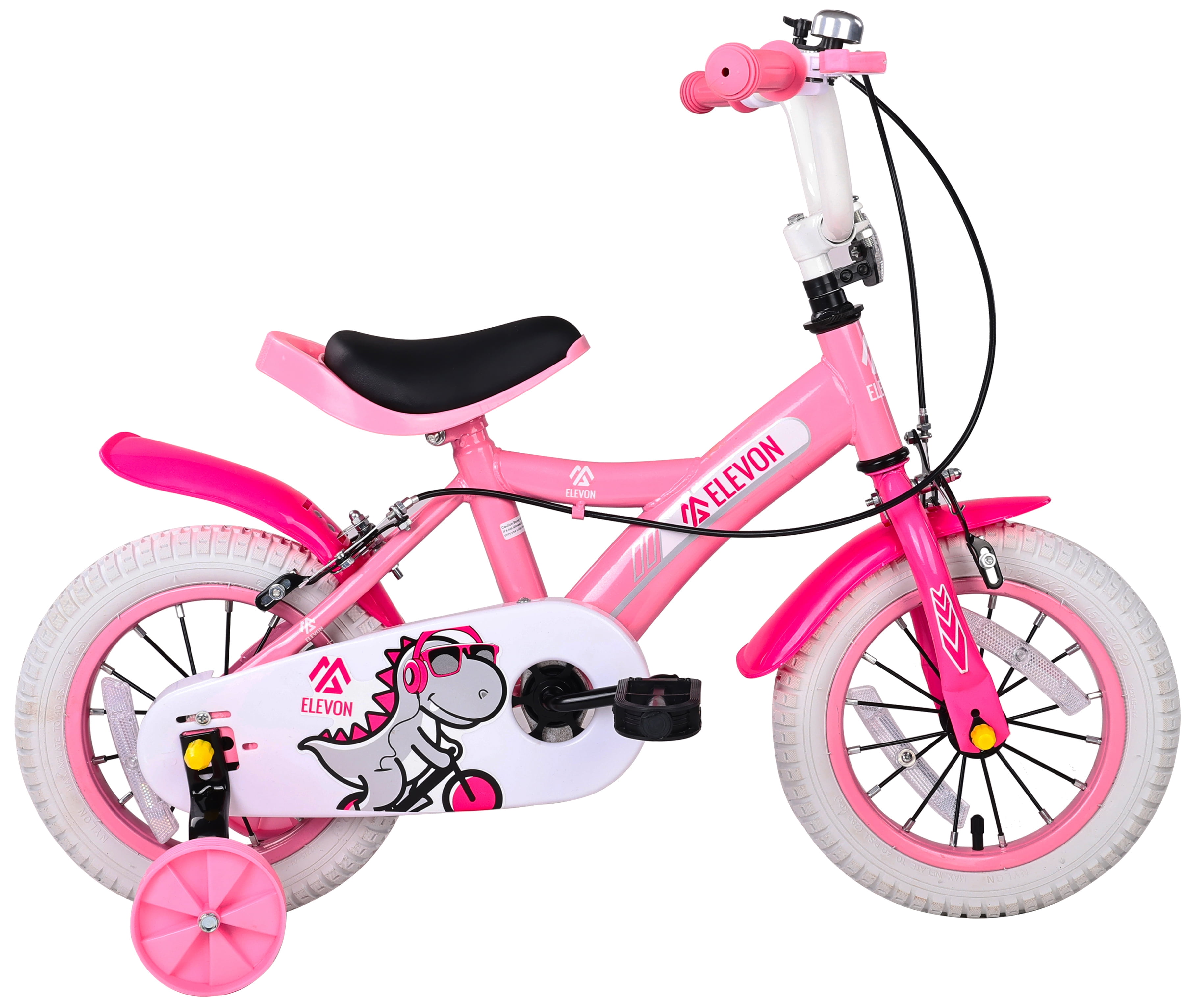 Elevon Dinos Kids Bike Kids Bicycle with Removable Training Wheels and  Basket 12 Inch 14 Inch 16 Inch for Boys Girls Ages 2-9 Years Old 