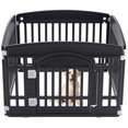 thumbnail image 1 of Elevon Dog Playpen 4-Panel 24" Safe & Secure Indoor/Outdoor Pet Fence Folding & Portable Ideal for Small to Medium Dogs Easy to Clean, Black, 1 of 7