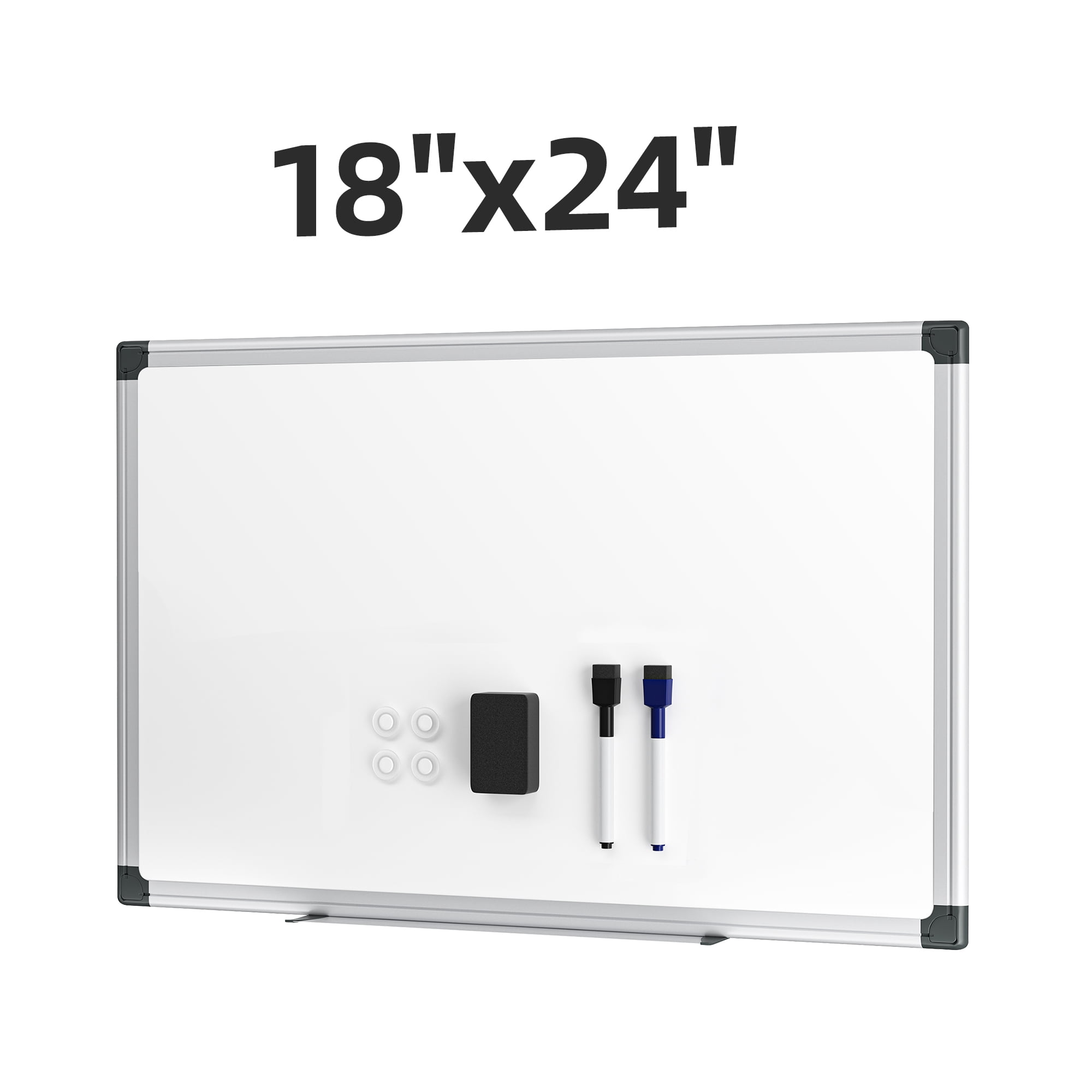 Elevon Magnetic Dry Erase Whiteboard for Wall, Aluminum Frame Hanging Board with Eraser, Markers & Magnets, Perfect for Office, Classroom, Dorm, or Home Use