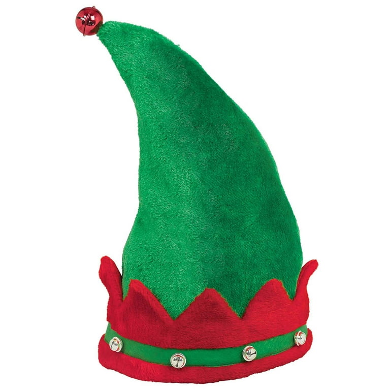 Plush Elf Hat Adult Green Plush Elf Hat Adult Green